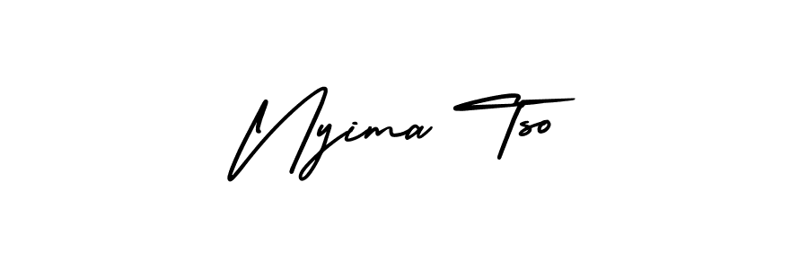 This is the best signature style for the Nyima Tso name. Also you like these signature font (AmerikaSignatureDemo-Regular). Mix name signature. Nyima Tso signature style 3 images and pictures png