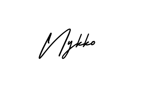 Make a short Nykko signature style. Manage your documents anywhere anytime using AmerikaSignatureDemo-Regular. Create and add eSignatures, submit forms, share and send files easily. Nykko signature style 3 images and pictures png