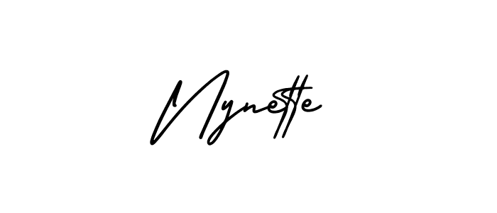 Design your own signature with our free online signature maker. With this signature software, you can create a handwritten (AmerikaSignatureDemo-Regular) signature for name Nynette. Nynette signature style 3 images and pictures png