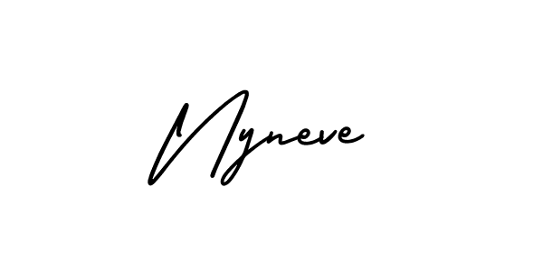 Make a beautiful signature design for name Nyneve. With this signature (AmerikaSignatureDemo-Regular) style, you can create a handwritten signature for free. Nyneve signature style 3 images and pictures png