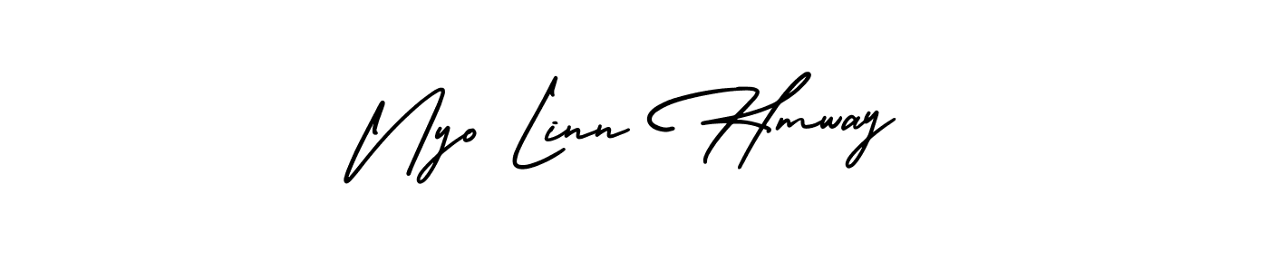 Best and Professional Signature Style for Nyo Linn Hmway. AmerikaSignatureDemo-Regular Best Signature Style Collection. Nyo Linn Hmway signature style 3 images and pictures png