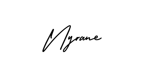 Make a beautiful signature design for name Nyrane. With this signature (AmerikaSignatureDemo-Regular) style, you can create a handwritten signature for free. Nyrane signature style 3 images and pictures png