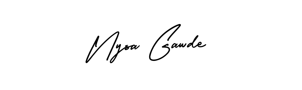 Here are the top 10 professional signature styles for the name Nysa Gawde. These are the best autograph styles you can use for your name. Nysa Gawde signature style 3 images and pictures png
