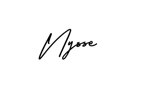 AmerikaSignatureDemo-Regular is a professional signature style that is perfect for those who want to add a touch of class to their signature. It is also a great choice for those who want to make their signature more unique. Get Nysse name to fancy signature for free. Nysse signature style 3 images and pictures png
