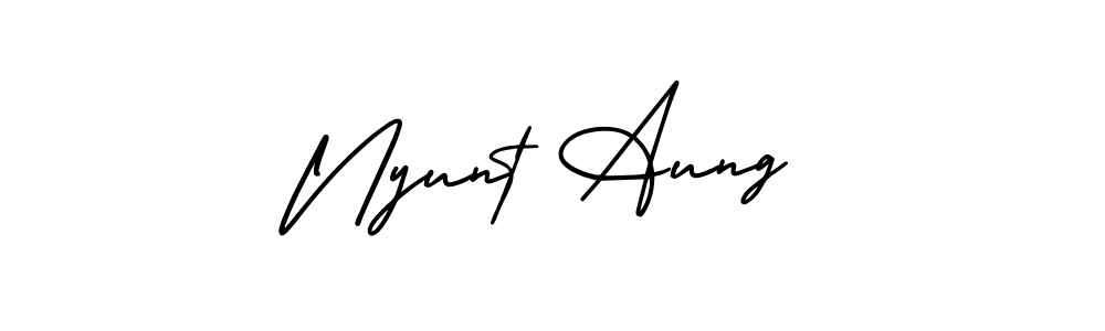 See photos of Nyunt Aung official signature by Spectra . Check more albums & portfolios. Read reviews & check more about AmerikaSignatureDemo-Regular font. Nyunt Aung signature style 3 images and pictures png