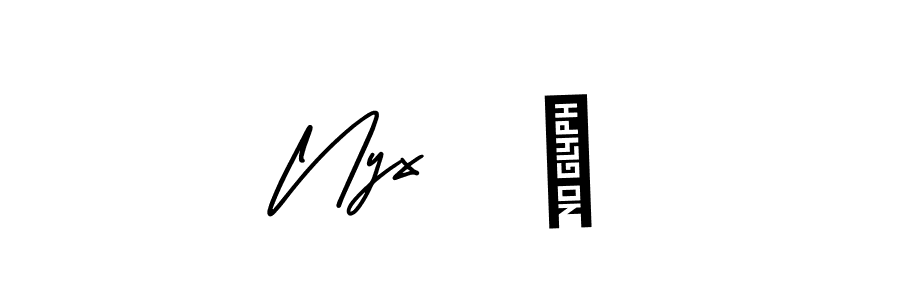 Nyx   ♡ stylish signature style. Best Handwritten Sign (AmerikaSignatureDemo-Regular) for my name. Handwritten Signature Collection Ideas for my name Nyx   ♡. Nyx   ♡ signature style 3 images and pictures png