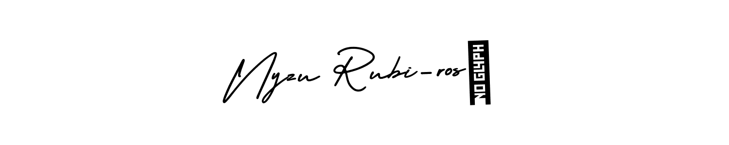 Use a signature maker to create a handwritten signature online. With this signature software, you can design (AmerikaSignatureDemo-Regular) your own signature for name Nyzu Rubi-rosé. Nyzu Rubi-rosé signature style 3 images and pictures png