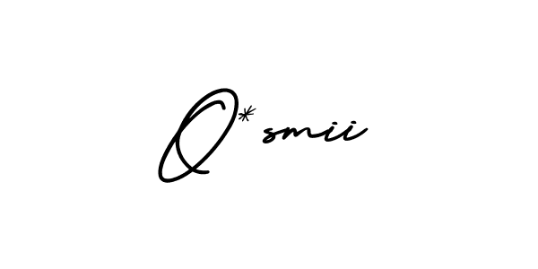 Design your own signature with our free online signature maker. With this signature software, you can create a handwritten (AmerikaSignatureDemo-Regular) signature for name O*smii. O*smii signature style 3 images and pictures png