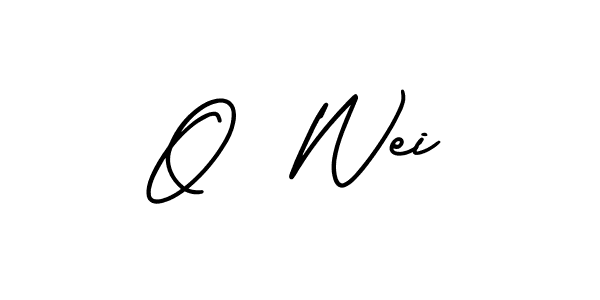 Design your own signature with our free online signature maker. With this signature software, you can create a handwritten (AmerikaSignatureDemo-Regular) signature for name O  Wei. O  Wei signature style 3 images and pictures png