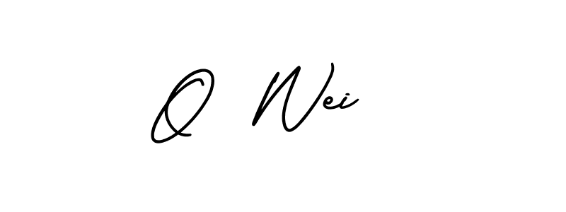 O  Wei   stylish signature style. Best Handwritten Sign (AmerikaSignatureDemo-Regular) for my name. Handwritten Signature Collection Ideas for my name O  Wei  . O  Wei   signature style 3 images and pictures png