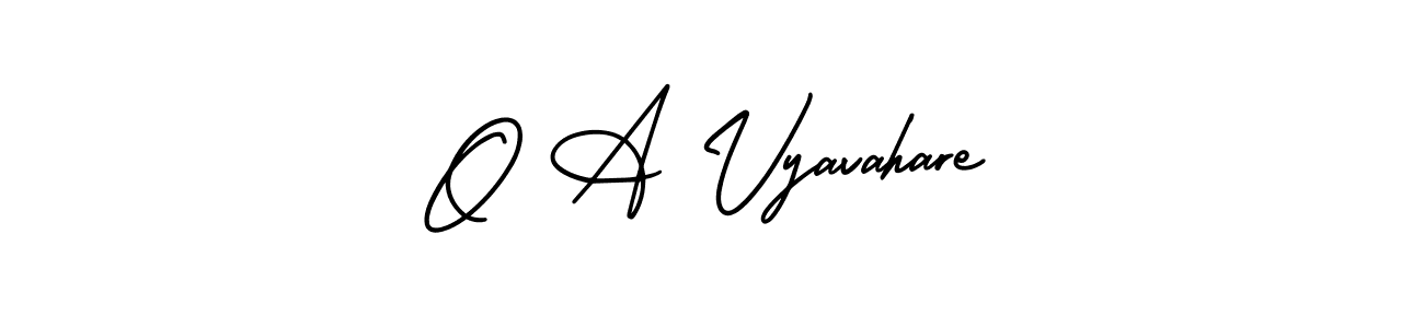 Use a signature maker to create a handwritten signature online. With this signature software, you can design (AmerikaSignatureDemo-Regular) your own signature for name O A Vyavahare. O A Vyavahare signature style 3 images and pictures png