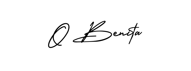 Design your own signature with our free online signature maker. With this signature software, you can create a handwritten (AmerikaSignatureDemo-Regular) signature for name O Benita. O Benita signature style 3 images and pictures png