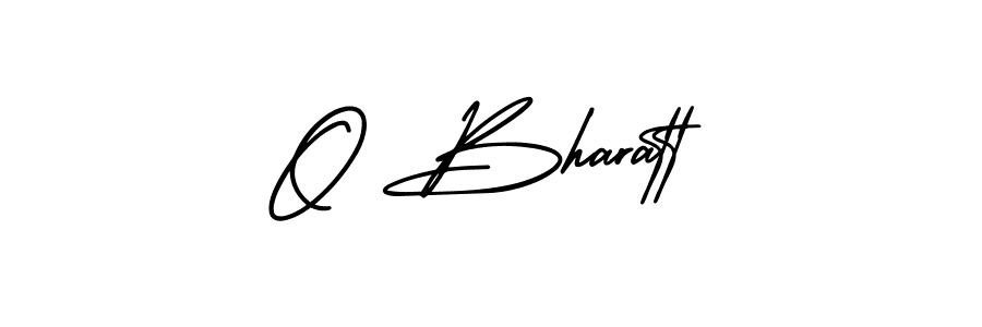 Use a signature maker to create a handwritten signature online. With this signature software, you can design (AmerikaSignatureDemo-Regular) your own signature for name O Bharatt. O Bharatt signature style 3 images and pictures png