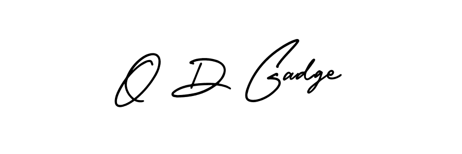 How to make O D Gadge name signature. Use AmerikaSignatureDemo-Regular style for creating short signs online. This is the latest handwritten sign. O D Gadge signature style 3 images and pictures png