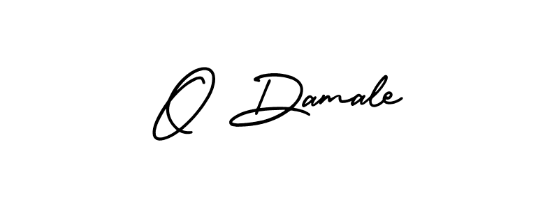 You should practise on your own different ways (AmerikaSignatureDemo-Regular) to write your name (O Damale) in signature. don't let someone else do it for you. O Damale signature style 3 images and pictures png