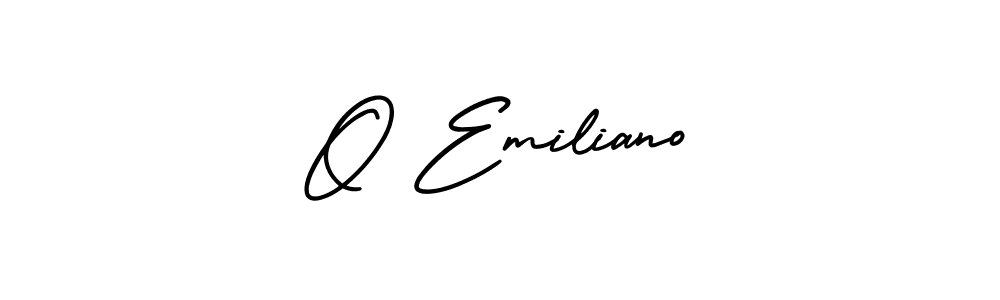 This is the best signature style for the O Emiliano name. Also you like these signature font (AmerikaSignatureDemo-Regular). Mix name signature. O Emiliano signature style 3 images and pictures png