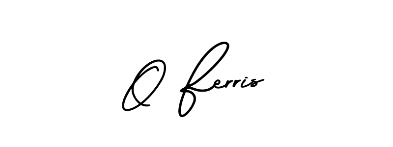 Make a beautiful signature design for name O Ferris. With this signature (AmerikaSignatureDemo-Regular) style, you can create a handwritten signature for free. O Ferris signature style 3 images and pictures png