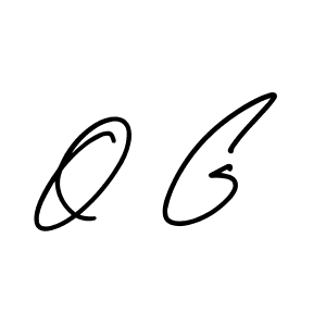 Make a beautiful signature design for name O G. With this signature (AmerikaSignatureDemo-Regular) style, you can create a handwritten signature for free. O G signature style 3 images and pictures png