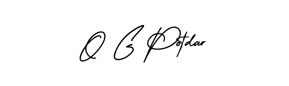 Design your own signature with our free online signature maker. With this signature software, you can create a handwritten (AmerikaSignatureDemo-Regular) signature for name O G Potdar. O G Potdar signature style 3 images and pictures png