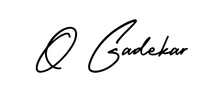 A dynamic signature style for O Gadekar using AmerikaSignatureDemo-Regular script. Designed to look authentic, handwritten, and professional. O Gadekar signature style 3 images and pictures png