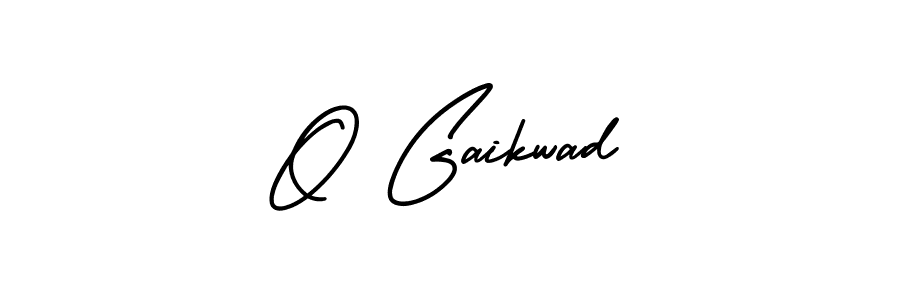 The best way (AmerikaSignatureDemo-Regular) to make a short signature is to pick only two or three words in your name. The name O Gaikwad include a total of six letters. For converting this name. O Gaikwad signature style 3 images and pictures png