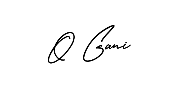Design your own signature with our free online signature maker. With this signature software, you can create a handwritten (AmerikaSignatureDemo-Regular) signature for name O Gani. O Gani signature style 3 images and pictures png