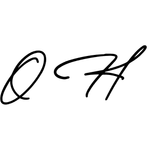 How to make O H name signature. Use AmerikaSignatureDemo-Regular style for creating short signs online. This is the latest handwritten sign. O H signature style 3 images and pictures png