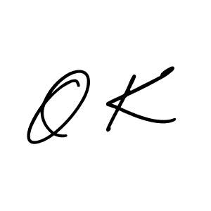 Design your own signature with our free online signature maker. With this signature software, you can create a handwritten (AmerikaSignatureDemo-Regular) signature for name O K. O K signature style 3 images and pictures png