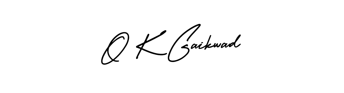 The best way (AmerikaSignatureDemo-Regular) to make a short signature is to pick only two or three words in your name. The name O K Gaikwad include a total of six letters. For converting this name. O K Gaikwad signature style 3 images and pictures png