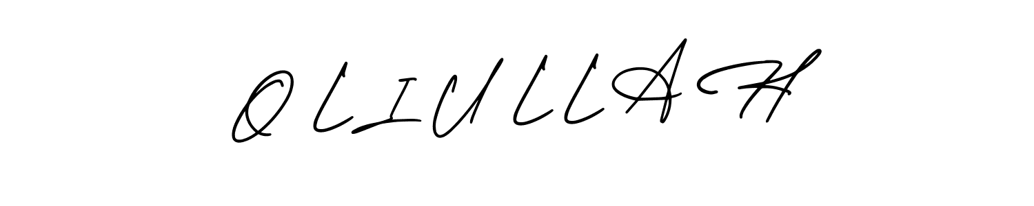 The best way (AmerikaSignatureDemo-Regular) to make a short signature is to pick only two or three words in your name. The name O L I U L L A H include a total of six letters. For converting this name. O L I U L L A H signature style 3 images and pictures png