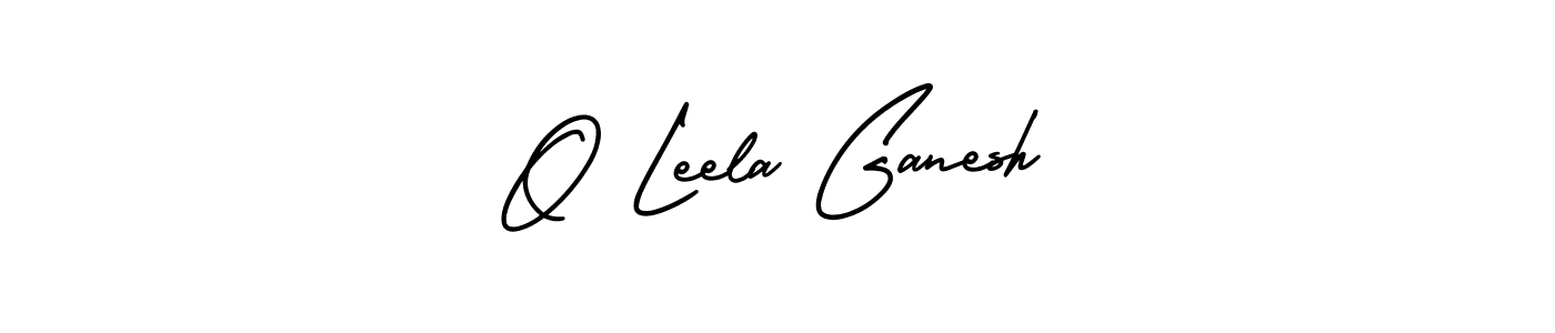 How to make O Leela Ganesh name signature. Use AmerikaSignatureDemo-Regular style for creating short signs online. This is the latest handwritten sign. O Leela Ganesh signature style 3 images and pictures png