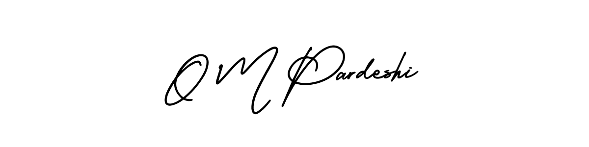 Make a beautiful signature design for name O M Pardeshi. With this signature (AmerikaSignatureDemo-Regular) style, you can create a handwritten signature for free. O M Pardeshi signature style 3 images and pictures png