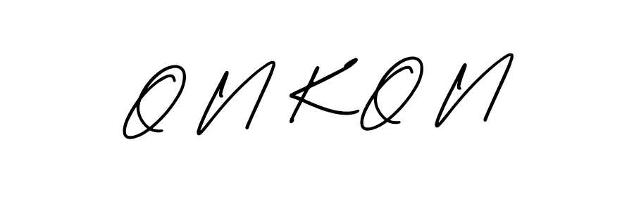 It looks lik you need a new signature style for name O N K O N. Design unique handwritten (AmerikaSignatureDemo-Regular) signature with our free signature maker in just a few clicks. O N K O N signature style 3 images and pictures png