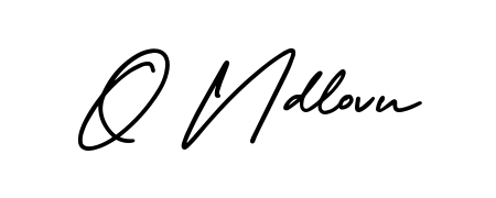 Make a beautiful signature design for name O Ndlovu. With this signature (AmerikaSignatureDemo-Regular) style, you can create a handwritten signature for free. O Ndlovu signature style 3 images and pictures png