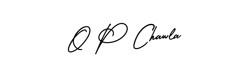 Use a signature maker to create a handwritten signature online. With this signature software, you can design (AmerikaSignatureDemo-Regular) your own signature for name O P Chawla. O P Chawla signature style 3 images and pictures png