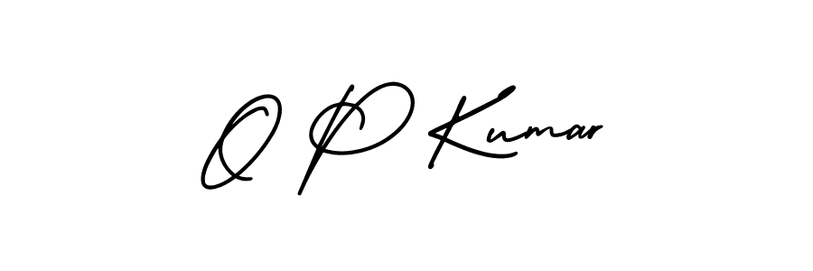 Make a beautiful signature design for name O P Kumar. With this signature (AmerikaSignatureDemo-Regular) style, you can create a handwritten signature for free. O P Kumar signature style 3 images and pictures png