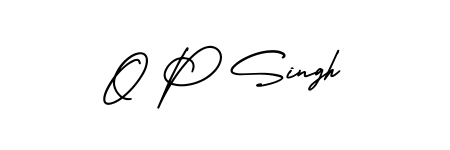 How to make O P Singh name signature. Use AmerikaSignatureDemo-Regular style for creating short signs online. This is the latest handwritten sign. O P Singh signature style 3 images and pictures png