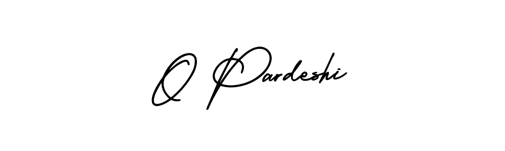 Design your own signature with our free online signature maker. With this signature software, you can create a handwritten (AmerikaSignatureDemo-Regular) signature for name O Pardeshi. O Pardeshi signature style 3 images and pictures png