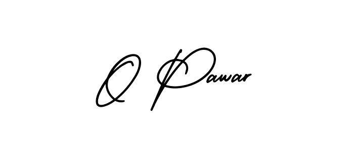 Use a signature maker to create a handwritten signature online. With this signature software, you can design (AmerikaSignatureDemo-Regular) your own signature for name O Pawar. O Pawar signature style 3 images and pictures png