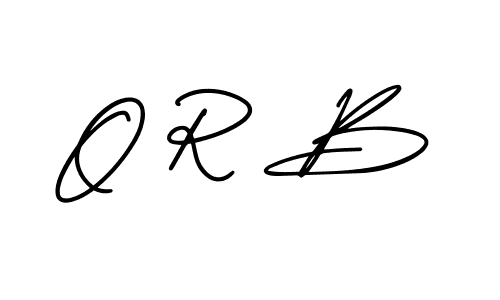 Use a signature maker to create a handwritten signature online. With this signature software, you can design (AmerikaSignatureDemo-Regular) your own signature for name O R B. O R B signature style 3 images and pictures png