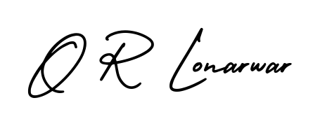 Get an exclusive digital autograph for O R Lonarwar. The AmerikaSignatureDemo-Regular typeface captures the charm of real penmanship on paper. O R Lonarwar signature style 3 images and pictures png