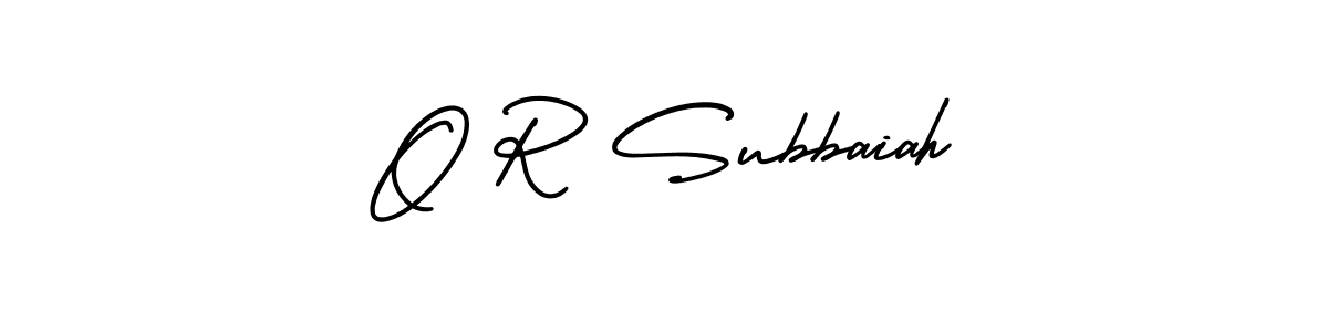 Create a beautiful signature design for name O R Subbaiah. With this signature (AmerikaSignatureDemo-Regular) fonts, you can make a handwritten signature for free. O R Subbaiah signature style 3 images and pictures png