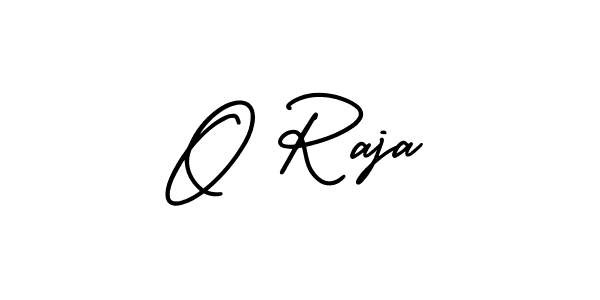 How to make O Raja name signature. Use AmerikaSignatureDemo-Regular style for creating short signs online. This is the latest handwritten sign. O Raja signature style 3 images and pictures png