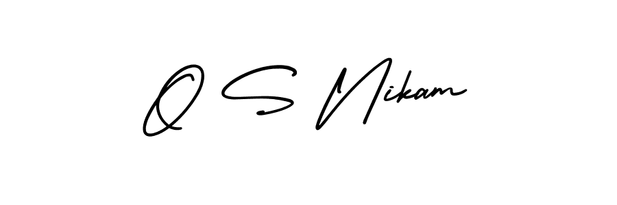 Make a beautiful signature design for name O S Nikam. Use this online signature maker to create a handwritten signature for free. O S Nikam signature style 3 images and pictures png