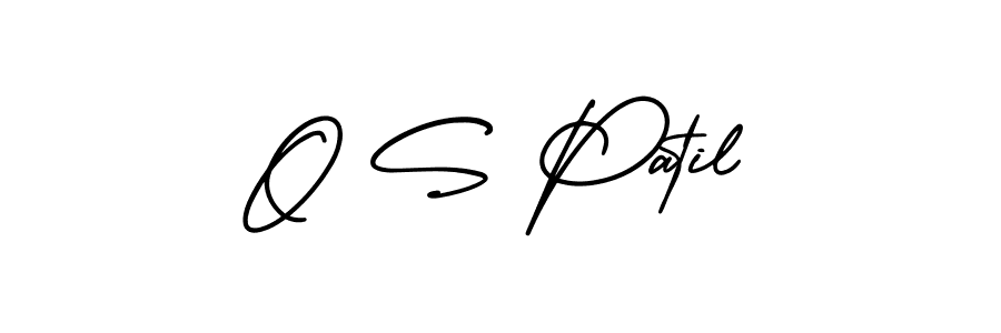 O S Patil stylish signature style. Best Handwritten Sign (AmerikaSignatureDemo-Regular) for my name. Handwritten Signature Collection Ideas for my name O S Patil. O S Patil signature style 3 images and pictures png