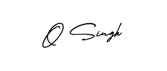 You should practise on your own different ways (AmerikaSignatureDemo-Regular) to write your name (O Singh) in signature. don't let someone else do it for you. O Singh signature style 3 images and pictures png