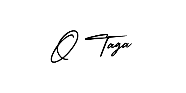 How to Draw O Taga signature style? AmerikaSignatureDemo-Regular is a latest design signature styles for name O Taga. O Taga signature style 3 images and pictures png