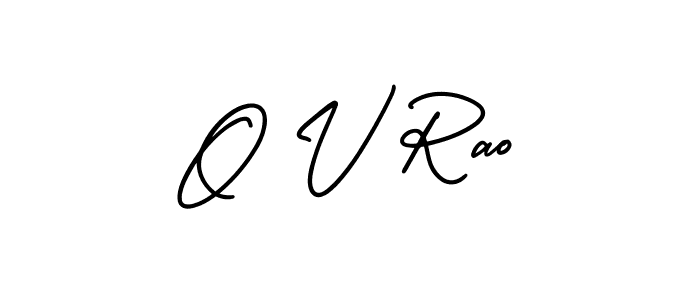 Design your own signature with our free online signature maker. With this signature software, you can create a handwritten (AmerikaSignatureDemo-Regular) signature for name O V Rao. O V Rao signature style 3 images and pictures png