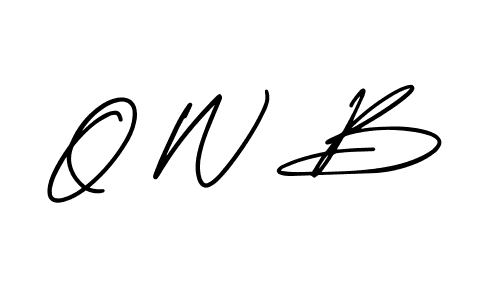 This is the best signature style for the O W B name. Also you like these signature font (AmerikaSignatureDemo-Regular). Mix name signature. O W B signature style 3 images and pictures png