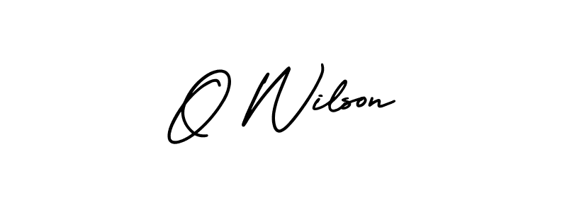 How to make O Wilson name signature. Use AmerikaSignatureDemo-Regular style for creating short signs online. This is the latest handwritten sign. O Wilson signature style 3 images and pictures png